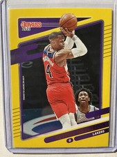 2021-22 Panini Donruss #72 Russell Westbrook Yellow Flood Parallel LA Lakers