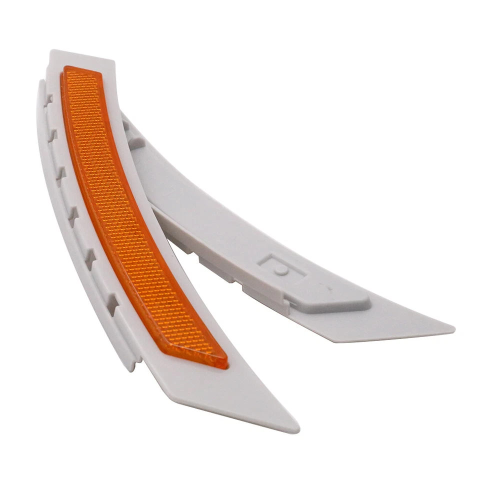 Par de reflectores ámbar de parachoques delantero marcador lateral para 08-10 BMW LCI E60 serie 5 Foto 3 de 4