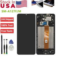 For Samsung Galaxy A12s SM-A127 LCD Display Touch Screen Frame Replace A12 Nacho