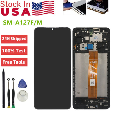 For Samsung Galaxy A12s SM-A127 LCD Display Touch Screen Frame Replace A12 Nacho