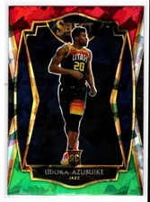 UDOKA AZUBUIKE  JAZZ RC 2020-21 PANINI SELECT RED/GREEN ICE PRIZM #171 PREMIER