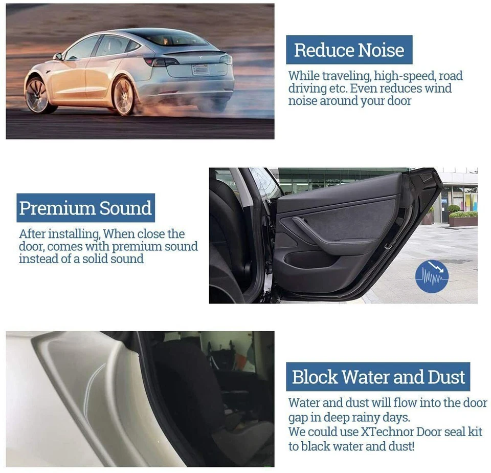 Door Seal Strip Kit Rubber Weather Draft Wind Noise Reduction For Holden Captiva - image 2 of 4