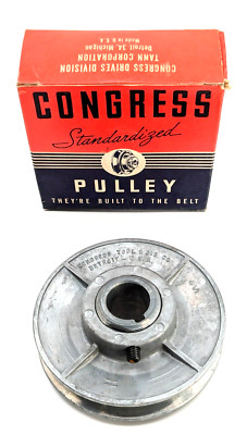 NOS! Congress Variable Pitch Pulley, 4.50  OD, 1  Bore Die-Cast V-Belt, VP450