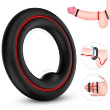 3Pcs Silicone Reuse Penis Stretcher Ring Scrotum Delay Ejaculation Male Enhancer