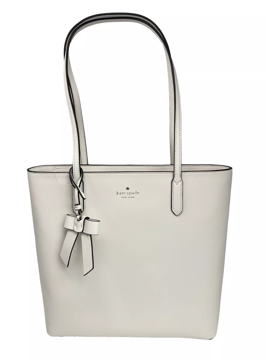 Kate Spade On Purpose Saffiano Leather Zip Top Tote in Natural