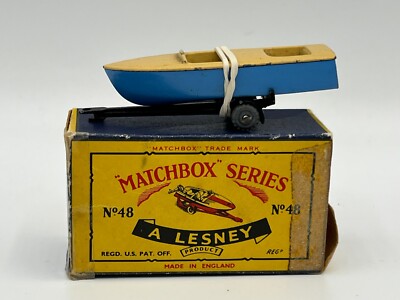 MATCHBOX - 48-A - Meteor Sports Boat and Trailer - En boite