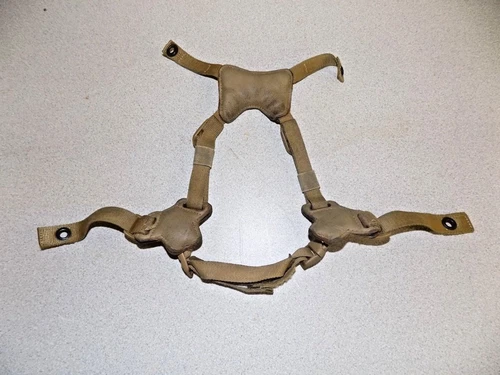 USMC Gentex Retention Helmet Chin Strap X Harness LWH Coyote Brown Medium/Large