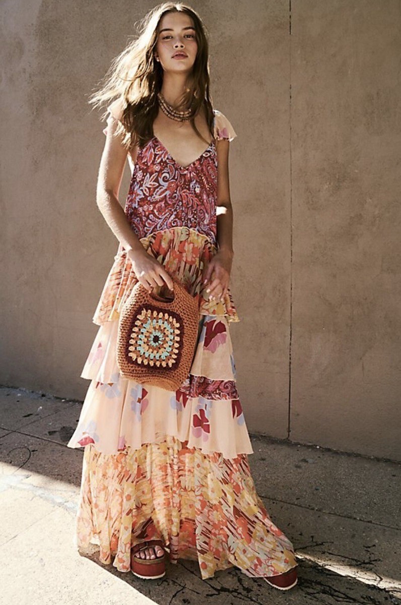 bubble sleeve maxi dress Marchesa Notte Off-The-Shoulder Taffeta Gown