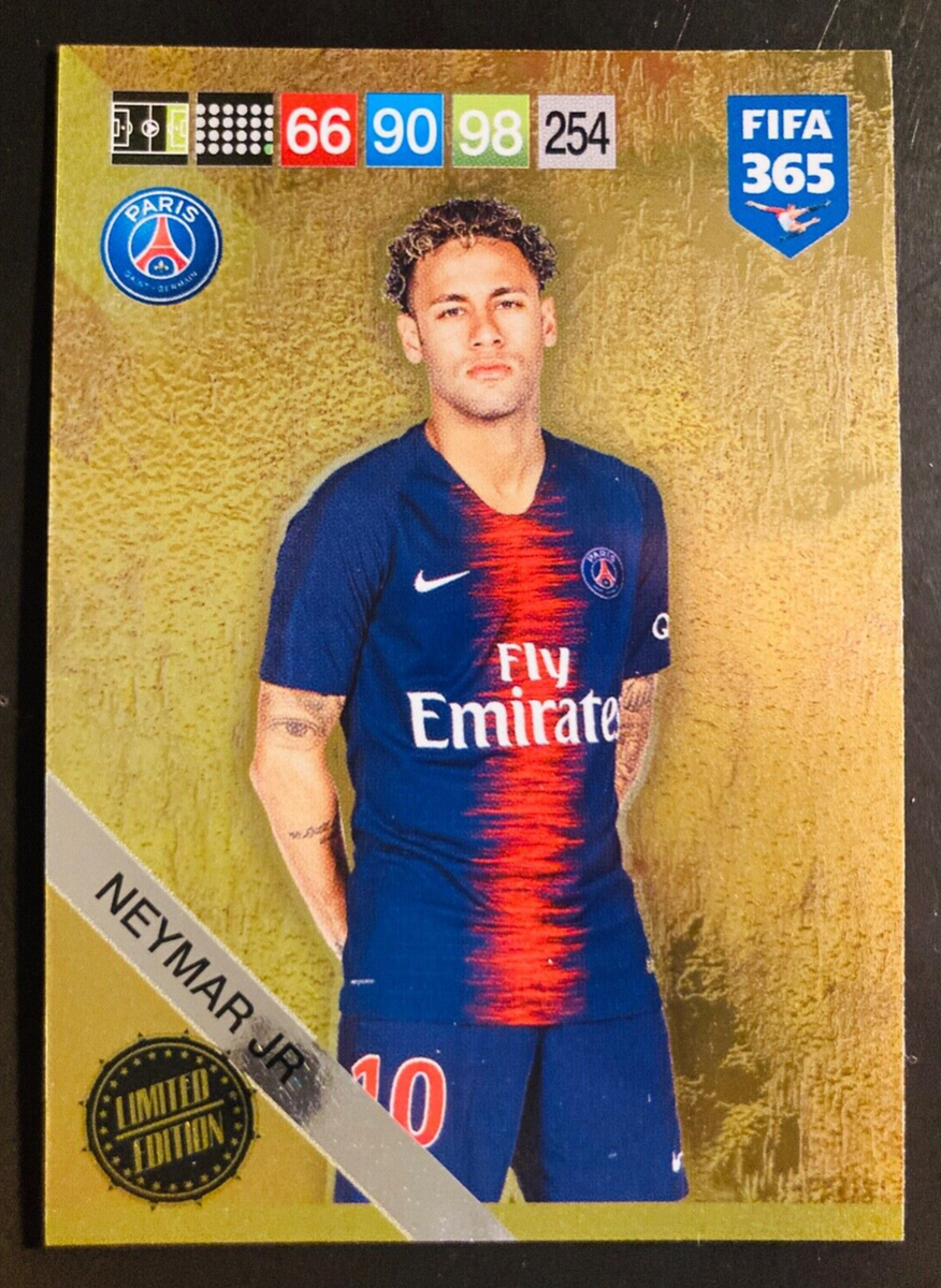 2018-19 Panini Adrenalyn FIFA 365 Limited Edition Neymar Jr. Paris PSG gold  card