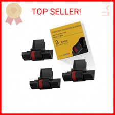 3 Pack Compatible Calculator Ribbon Replacement for Casio hr-100tm Ink IR-40T Ca
