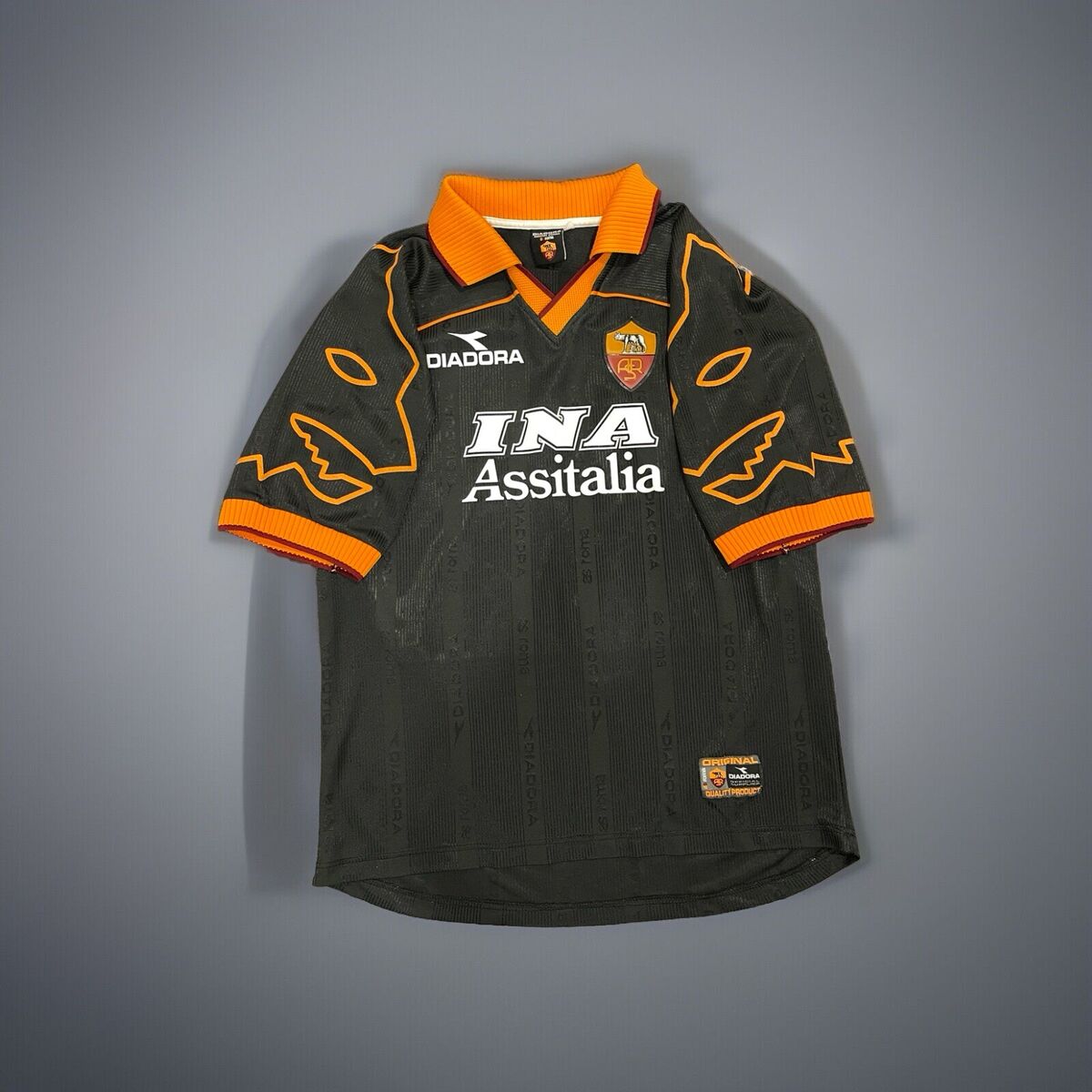 As Roma 1999 2000 Third Size M Men Original Rare Vintage As Roma 1999 2000 Third Size M Men Original Rare Vintage