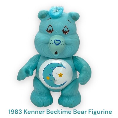 Care Bear Bedtime Bear 1983 Kenner Poseable Figurine Blue PVC