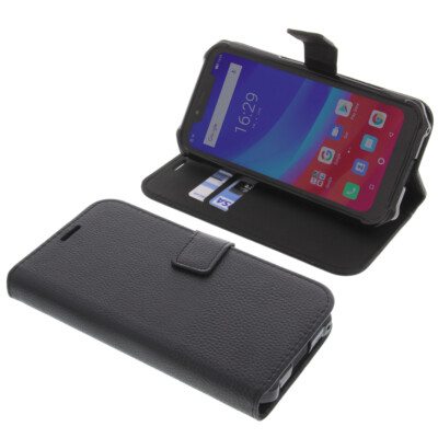 Tasche für Ulefone Armor 6 2019 Book-Style Schutz Hülle Handytasche Buch Schwarz