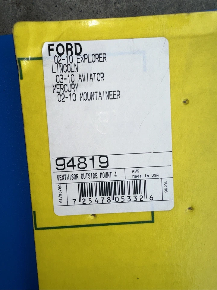 AVS 94819 Ventvisor Compatível com 02-10 Lincoln Aviator Ford Explorer Mercury Mountaineer - Imagem 3 de 3