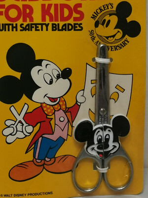 Walt Disney Richards Scissors/Kinderschere Mickey Mouse Vintage 1978 Sammler