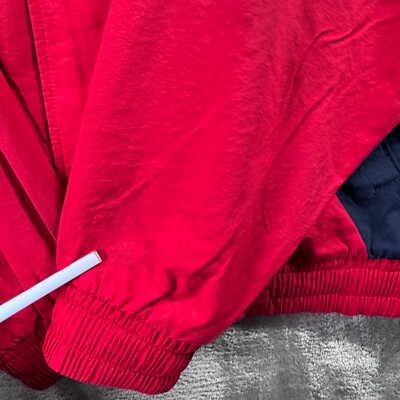 Vintage 90s Hilton Active Apparel Mens Jacket Size XL Red Full Zip