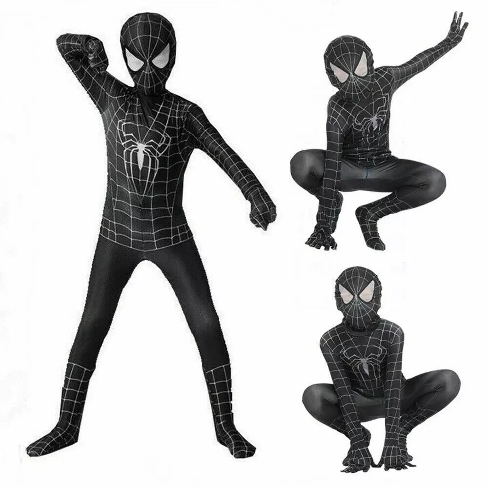 Spiderman Super Kids Child Hero Boys Costume Cosplay Fancy Dress Jumpsuit  Outfit