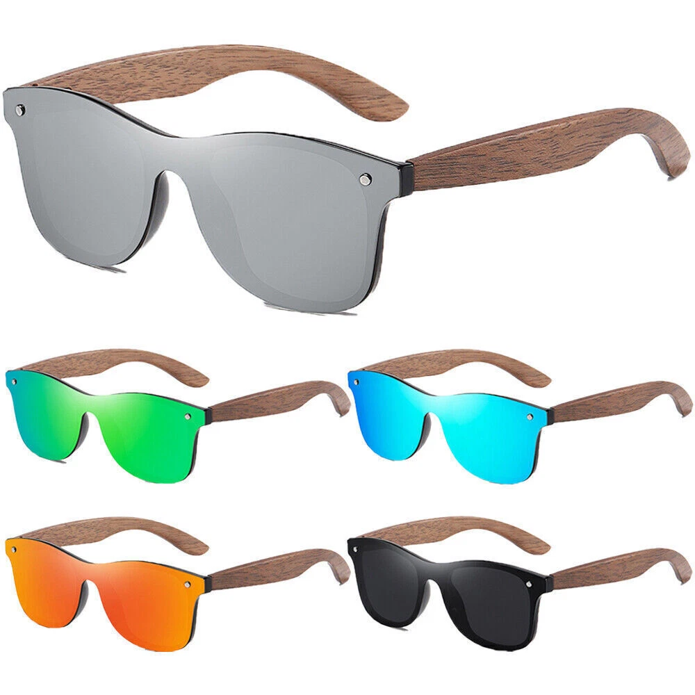 Men Women Handmade Sunglasses Wooden Walnut UV400 Polarized