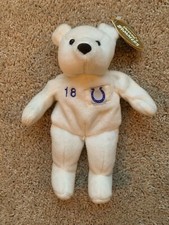 Salvinos Bammers 1999 Beanie Bear Indianapolis Colts Payton Manning 18 W/Tags