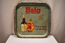 Vintage John Haig's Scotch Whisky Advertising Tin Tray Distillers Markinch Scotl