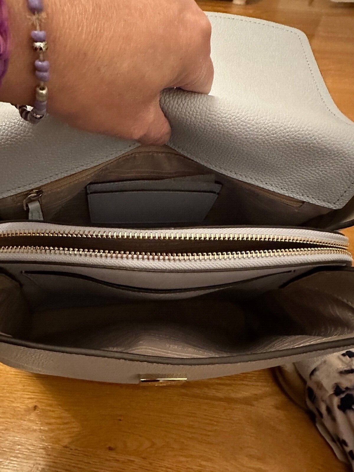 KateSpadeThompsonMediumBackpackLight blue grey c… Gem