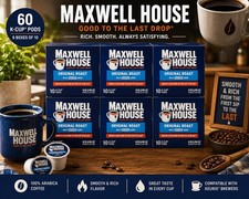 Maxwell House Original Roast Medium Roast K-Cup  Coffee Pods, 6 Each 10 Ct Box