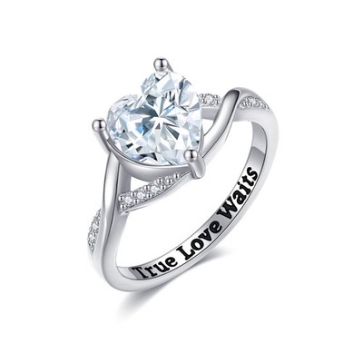 Purity Ring 925 Sterling Silver True Love Waits Promise Ring Infinity Purity ...