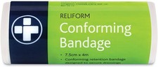 Reliform Conforming Bandage 7.5cm x 4m White Dressing Support First Aid 10 Pack