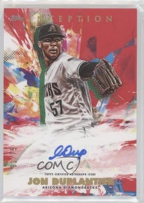 2020 Topps Inception Rookies & Emerging Stars Red 31/75 Jon Duplantier Auto 3b3
