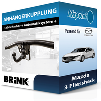 für Mazda 3 Fliessheck 11.2018-Jetzt Brink AnhäNgerkupplung Abnehmbar Neu