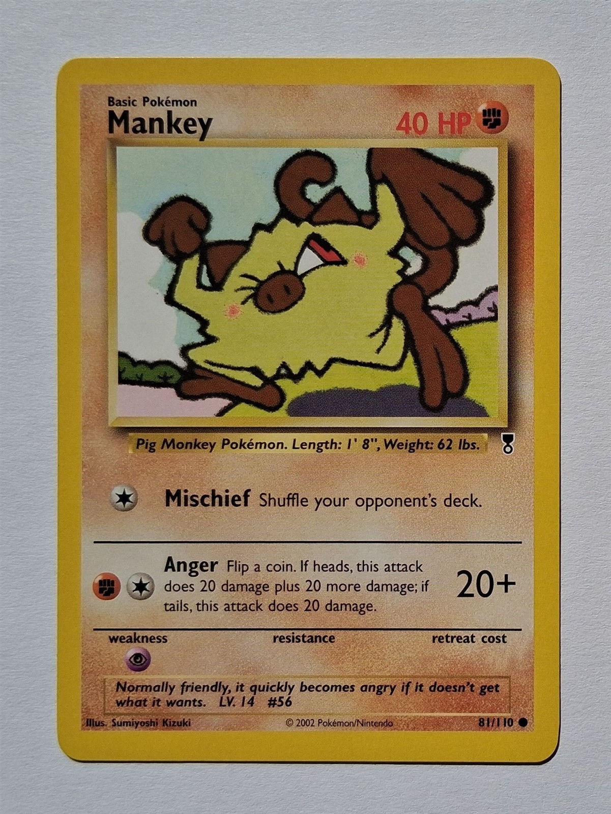 Pokemon - Mankey - Legendary Collection 81/110 - Common - NM