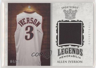 2018 Sage Sportkings Legends Memorabilia Silver 4/25 Allen Iverson HOF 7y2