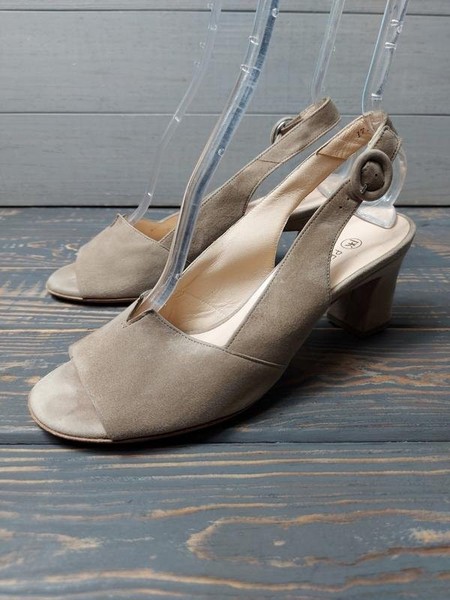 Women Peter Kaiser Heels Beige Suede 39 #C9TF
