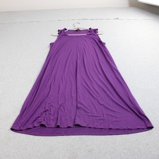 J Jill Dress Women Large Purple Tank Trapeze Swing Jersey Stretch Midi Comfortab