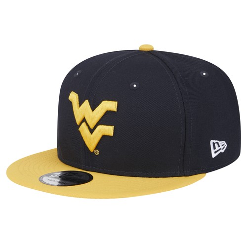 New Era Herrenmütze marineblau/gold West Virginia Mountaineers zweifarbig 9FIFTY Druckknopflasche