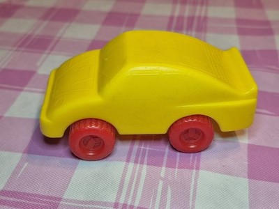 Vintage Denmark HP Plast DK Hobro Plast Plastic Car Yellow 1980's