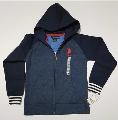 US Polo Assn Jungen Navy Zip Hoodie (Größe XL18) 