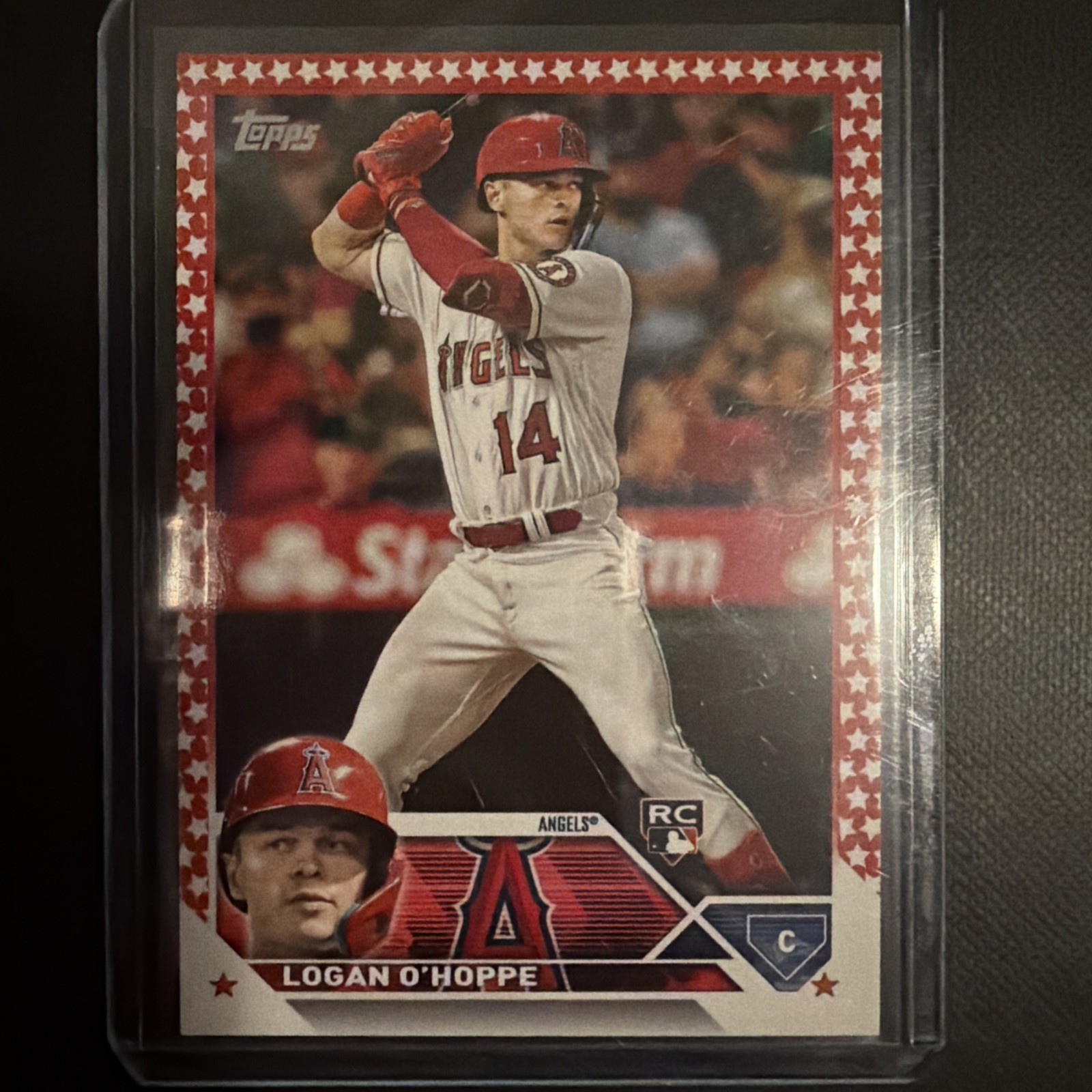 2023 Topps Series 2 - Logan O'Hoppe #363 Independence Day /76 (RC)