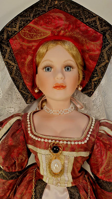 Porcelain Doll ''Catherine of Aragon'' 23''(58cm) by Alberon, Limited Edition (653)