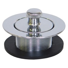 KISSLER 58-7160 Drain Stopper,Dia. 1-5/8",Brass,Chrome 40XC52