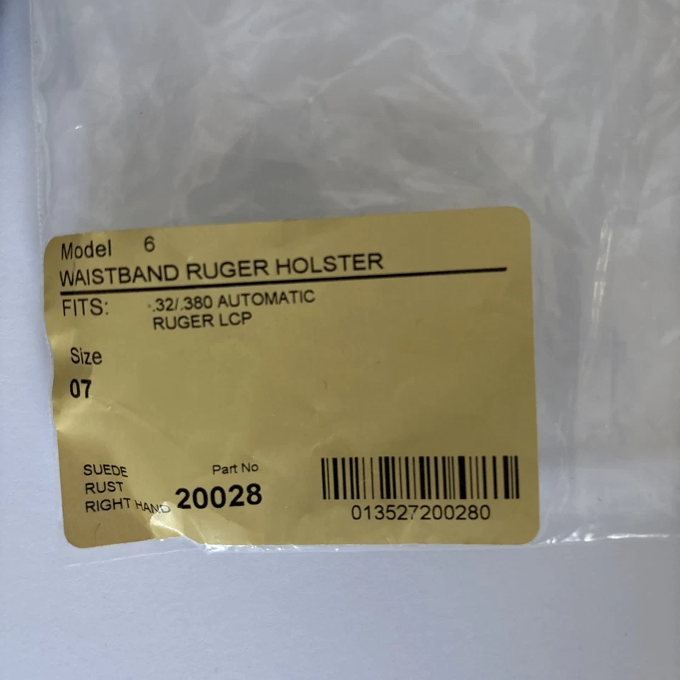 Funda de cuero gamuza Ruger Bianchi RT HAND para LCP. Coche .32/.380 Foto 3 de 3