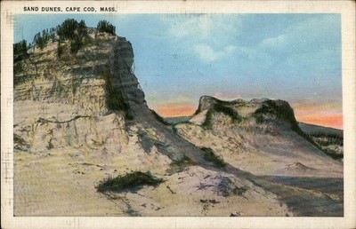 Massachusetts MA Sand Dunes, Cape Cod 1939 Postcard