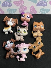 1 Littlest Pet Shop mix lot with 7 blemished damaged dogs