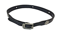 Vintage Harley Davidson Black Leather Concho Belt. Medium 32-34. VGC