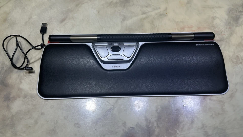 Ratón ergonómico rojo inalámbrico Contour RollerMouse - ¡ULN! Foto 3 de 4