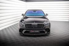 Front Ansatz für Mercedes-Benz S AMG-Line W223 Frontlippe Spoilerschwert Schwarz Front Ansatz für Mercedes-Benz S AMG-Line W223 Frontlippe Spoilerschwert Schwarz