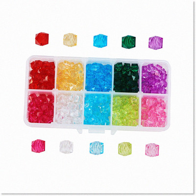 300 Pieces Acrylic Beads 10 Colors for Craft Projects