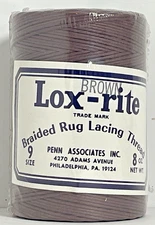 Braided Rug Lacing Thread Lox-Rite Size 9 Brown Rug Making Craft MCM Vintage NOS