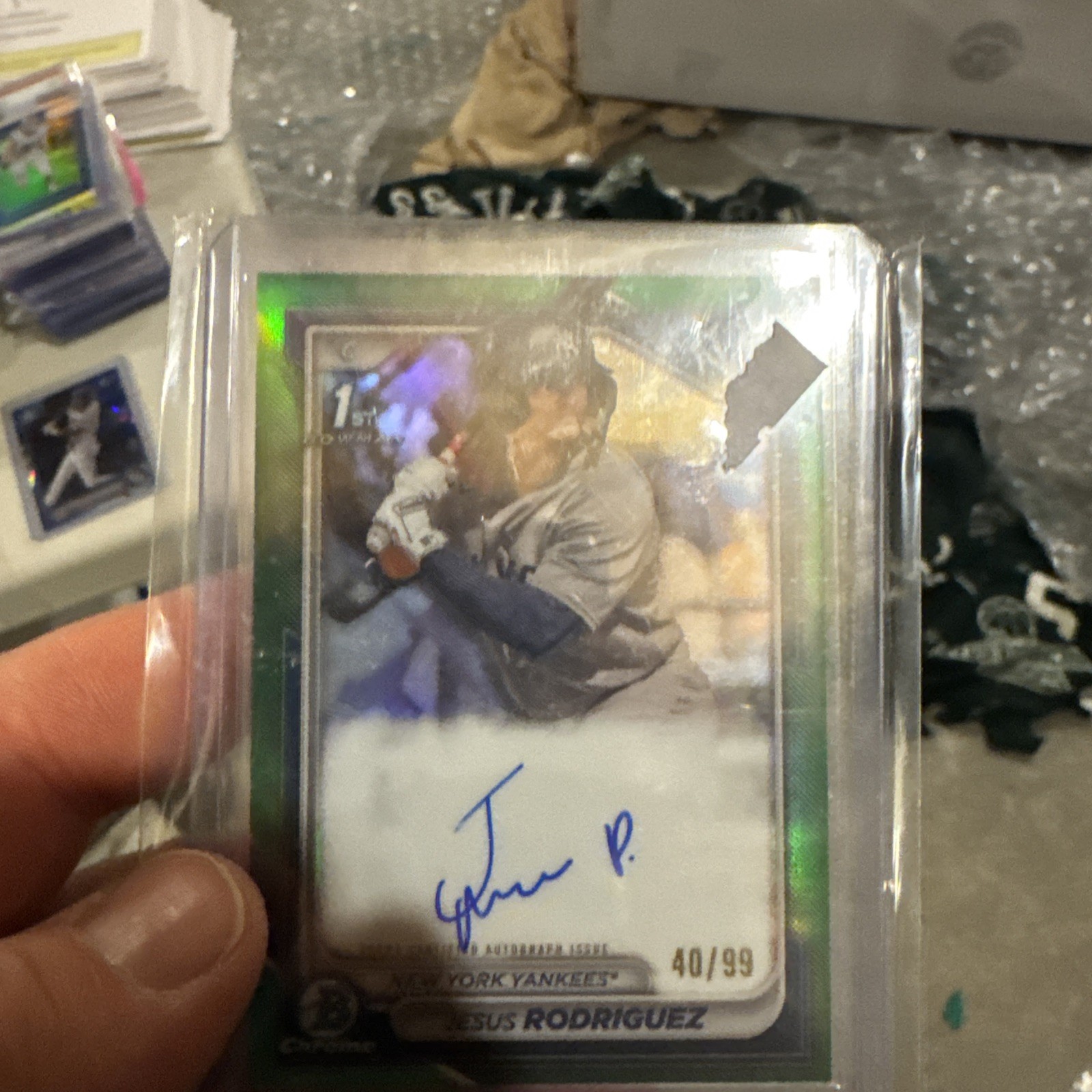 2024 Bowman Chrome 1st Jesus Rodriguez /99 Green Lava Auto #CPA-JR Yankees