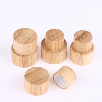 1/5 Pcs Lids Covers Nature Bamboo Screw Bamboo Bottle Caps Lotion Bottle Cap